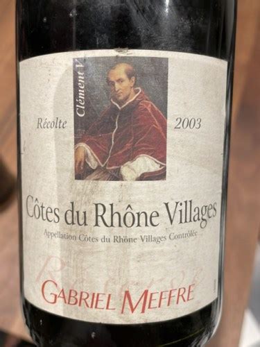 Gabriel Meffre Réserve Clement V Côtes du Rhône Villages Vivino US