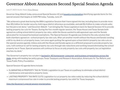 Will Dupree On Twitter New Govabbott Announced A Nd Special