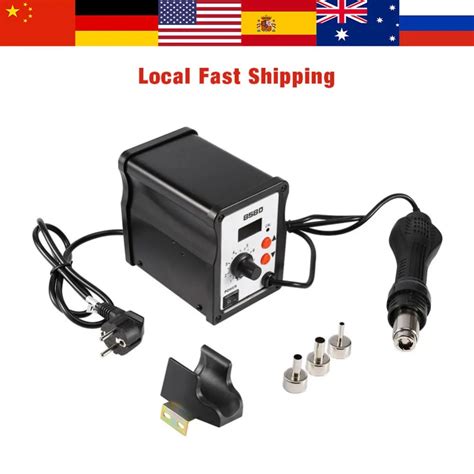 700W 858D Hot Air Soldering Station LED Digital SMD Soldering Heat Gun Rework Gun Tool With 3