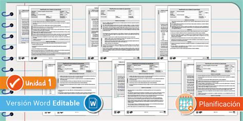 Pack Planificaci N Editable Unidad Hist Geo Cs Soc