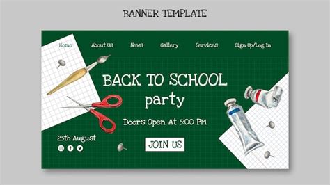 Free PSD | Back to school template design