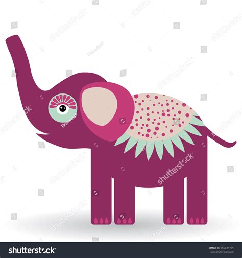 Funny Elephant On White Background Vector Stock Vector (Royalty Free ...