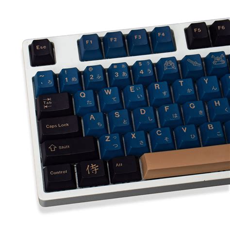 Buy Blue Samurai Keycaps Keys Pbt Dye Sublimation Cherry Profile