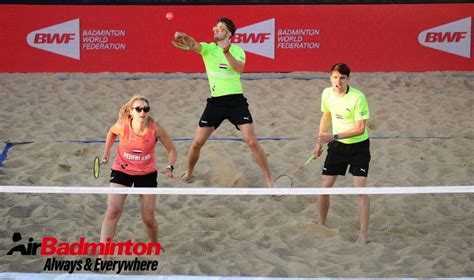 Airbadminton Debuteert Op Anoc World Beach Games Airbadminton