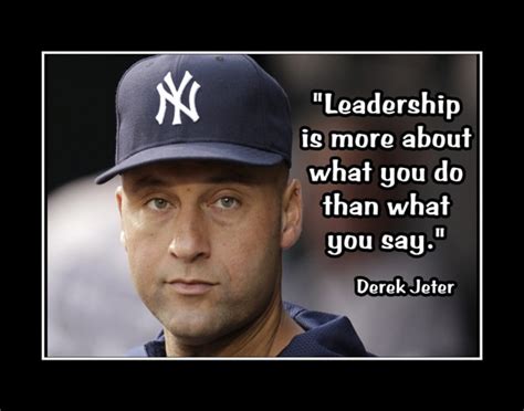 Inspirational Derek Jeter Leadership Quote Poster Baseball