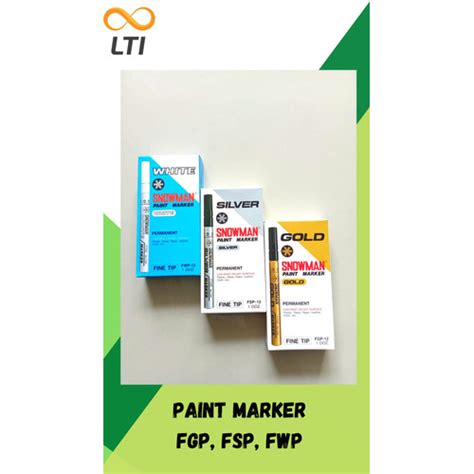 Jual Spidol Permanent Snowman Paint Marker Fine Tip Fwp Fsp Fgp Fwp