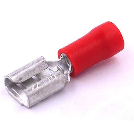 Cosse Electrique Femelle Isolée 6 3 mm Rouge Lot de 50 Cosses