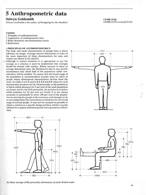 Anthropometric Data | PDF