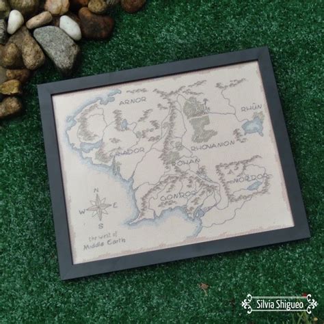 Lotr Map In Cross Stitch Mapa Da Terra M Dia O Senhor Dos An Is