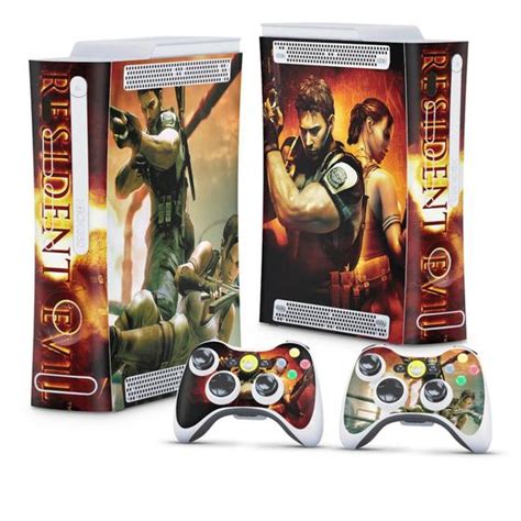 Adesivo Compatível Xbox 360 Fat Arcade Skin Resident Evil 5 Pop