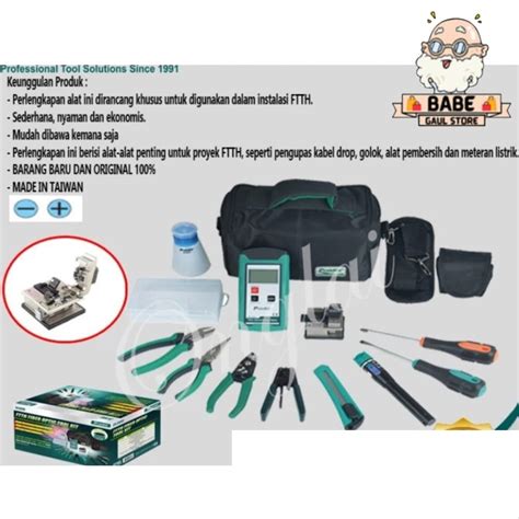 Jual Proskit Pk Ftth Fiber Optikal Tool Kit Pengupas Kabel Fo