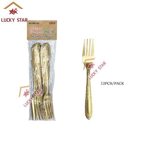 Golden Spoon And Fork Stainless Steel Kutsara Tinidor Gold Spoon