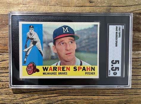 Topps Warren Spahn Sgc Ebay