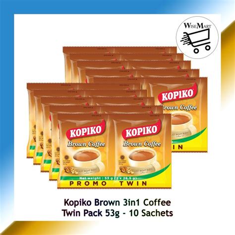 WISE KOPIKO BROWN 3IN1 COFFEE TWIN PACK 53G 10 SACHETS Lazada PH