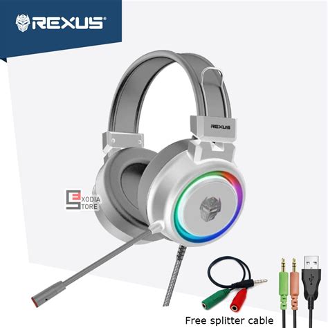 Jual Rexus Headset Gaming Vonix F30 White FREE Splitter Shopee Indonesia