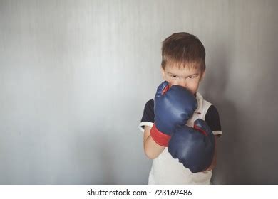 Kid Boy Boxing Gloves On Neutral Stock Photo 723169486 | Shutterstock