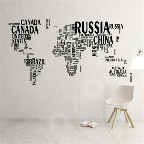 World Map Wall Decal Sticker – Wall Decals and Wall Stickers Toronto