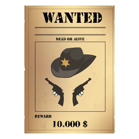 Western Wanted Poster Cartoon