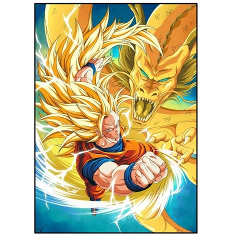 Poster Dragon Ball Goku Saiyan 3 Livraison Gratuite