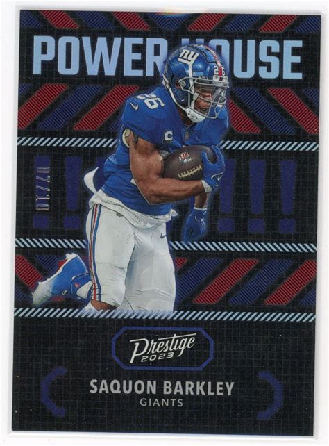 2023 Prestige PH 8 Saquon Barkley Power House Xtra Points Platinum 7