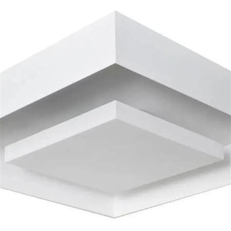 Embutido Rebatedor Eclipse Quadrado 30cm 4xe27 Luz Indireta Branco