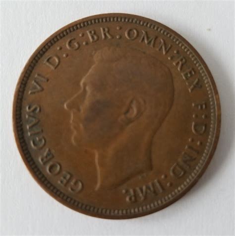 One Penny King George Vi Coin Britannia Ebay