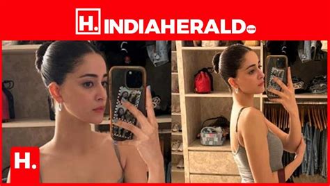 Ananya Panday Stuns In Grey Bodycon Dress Hot Photos