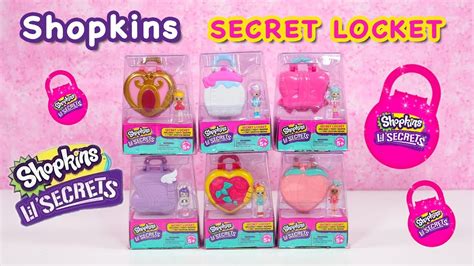 Shopkins Lil Secrets Secret Locket Full Set Of 6 Youtube