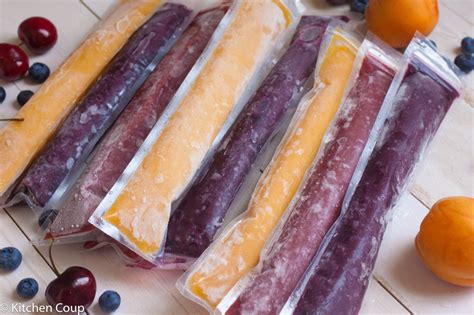 Homemade Healthier Freezer Pops - Three Flavors - Kitchen Coup