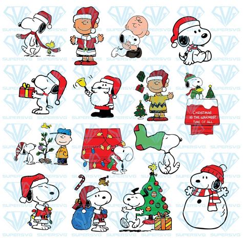 Peanuts Christmas Christmas Pjs Christmas Svg Files Christmas Bundle