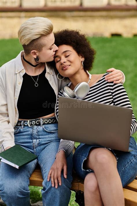 Two Women Engaged In Teamwork On Stock Photo Image Of Discussion Lesbian 322899926