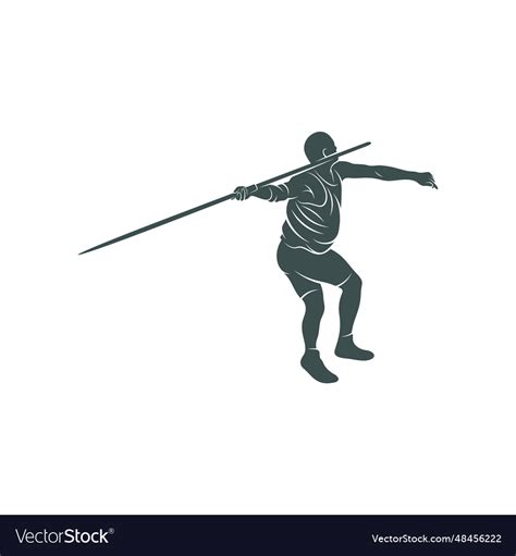 Javelin thrower design Royalty Free Vector Image