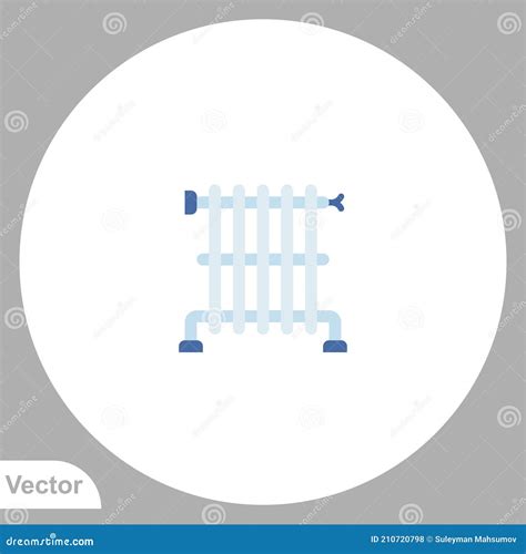 S Mbolo De Icono De Icono De Vector Del Radiador Ilustraci N Del Vector