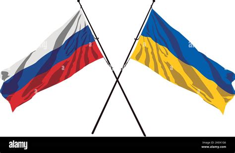 Ukraine And Russia Flags Russia War Ukraine War War Russia