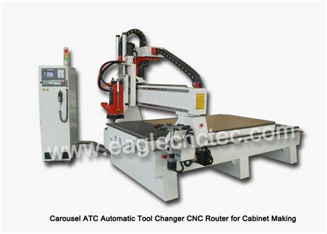 Auto Tool Changer CNC Router With Carousel ATC Magazine For Cabinet Making