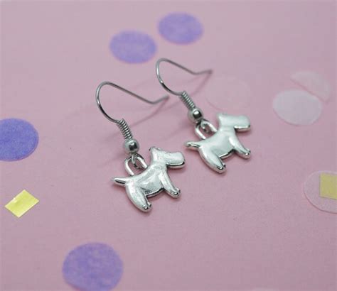 Scottie Dog Earrings Scottie Charm Jewelry Stainless Steel Etsy