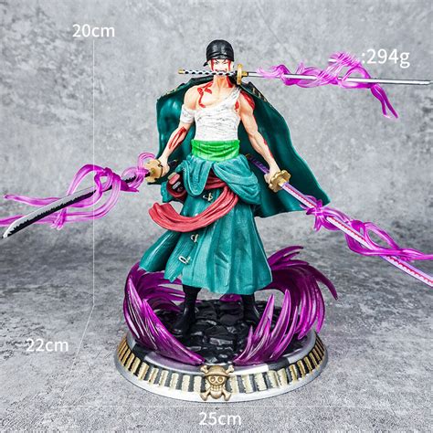 Hot One Piece 20cm Anime Figure GK Roronoa Zoro Three Blade Sa Maximum Manga Anime Statue Action