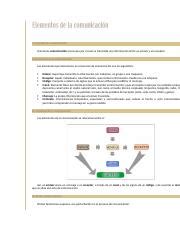 Elementos De La Comunicacion Docx I Concepto De Comunicaci N