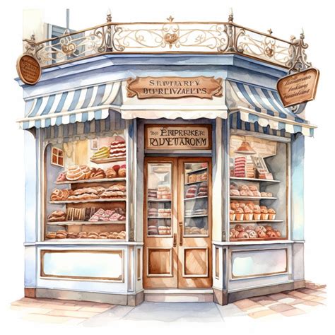 Bakery Storefronts Clipart 20 High Quality Jpgs Paper Craft Mixed