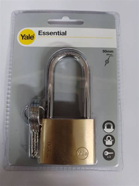 Yale Essential Padlock Long Shackle Mm With Keys Lazada Ph