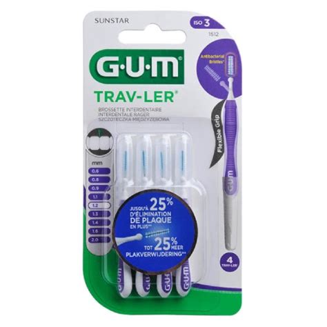 Sunstar GUM Trav Ler szczoteczki międzyzębowe 1 2mm 4 sztuki 1