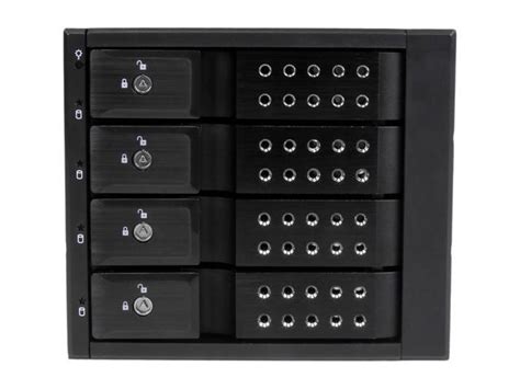 StarTech HSB4SATSASBA 4 Bay Aluminum Trayless Hot Swap Mobile Rack Backplane For 3 5in SAS