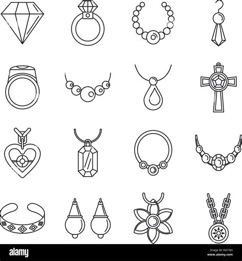 Square Outline Clipart Of A Necklace