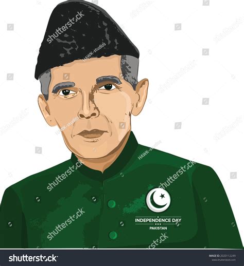 Quaid E Azam Muhammad Ali Jinnah Stock Vector Royalty Free 2020112249