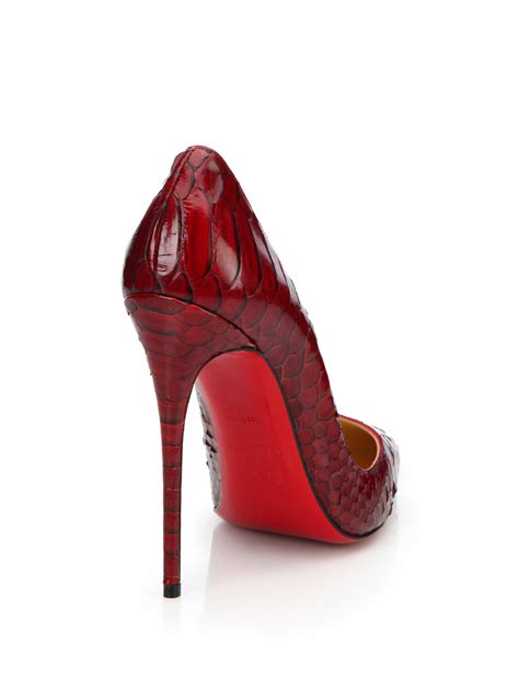 Christian Louboutin So Kate Python Pumps In Red Lyst