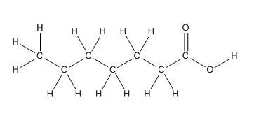 Heptanoic Acid Condensed Structural Formula