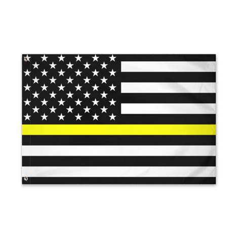 Flag US Thin yellow Line - Flag On You