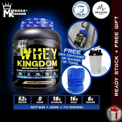 Muscle Kingdom Whey Kingdom 8 Lbs3 6 Kg 113 Serving Chocolate Whey