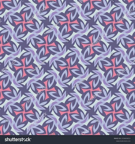 Vintage Seamless Pattern Overlapping Art Forms Stock Vector Royalty