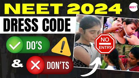 NEET 2024 Dress Code Do Don Ts Neet Neet2024 Dresscode